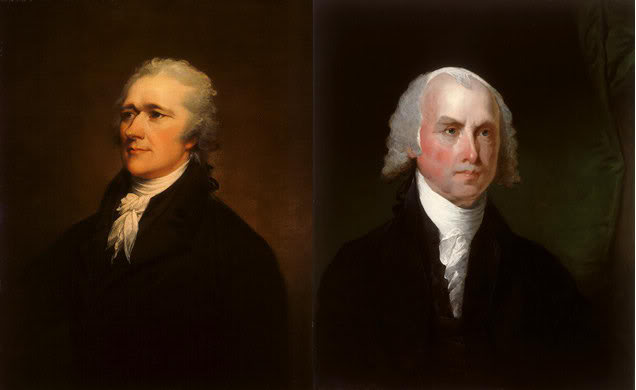 {Alexander Hamilton and James Madison}