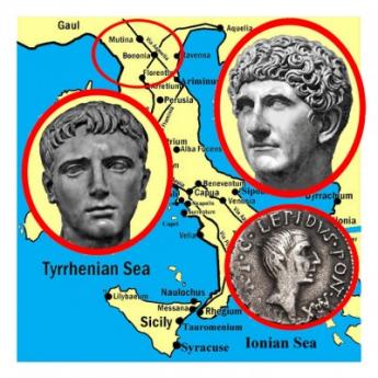 {Marc Antony, Lepidus, and Octavius Caesar}